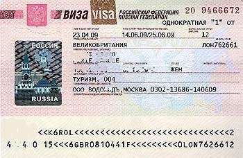 Russland Touristen Visum